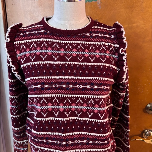 Molly Bracken fair isle sweater.  Large - Picture 2 of 7
